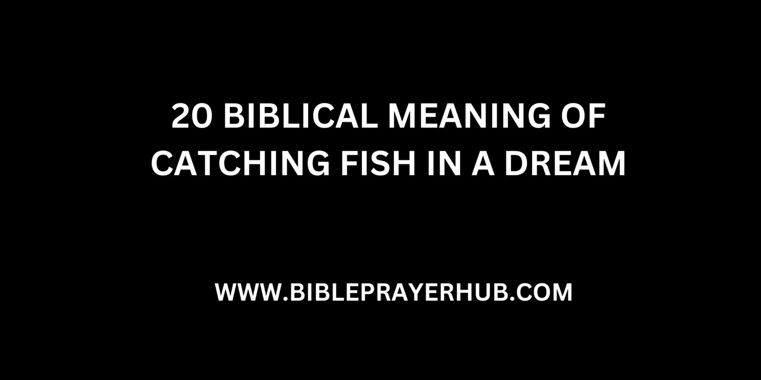 20 Biblical Meaning Of Catching Fish In A Dream